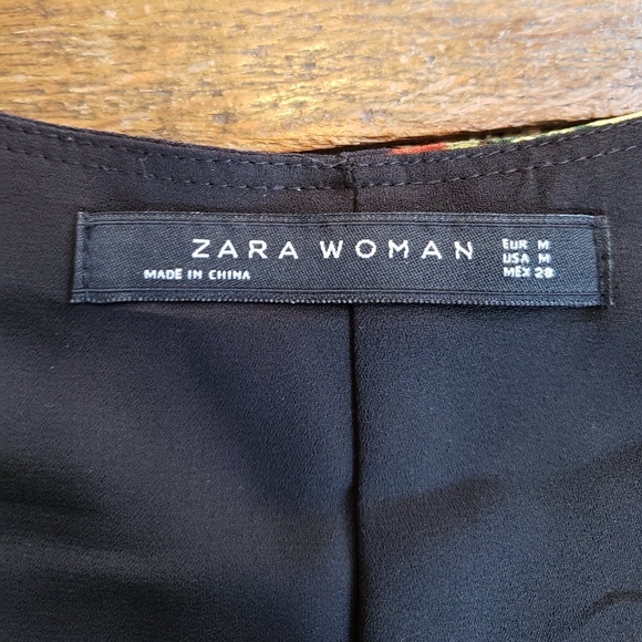 ZARA Woman Long Sleeve Wrap Dress - Botanical floral print mini dress - Picture 6 of 9